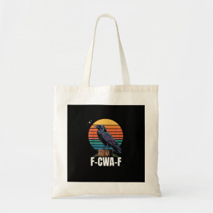 Bolso De Tela Pájaro Cuervo Gracioso Retro F-Caw-F