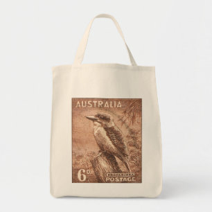 Bolso De Tela Pájaro de Australia Kookaburra del vintage