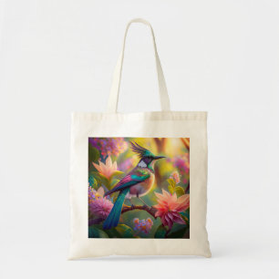 Bolso De Tela Pájaro de Jay Fantasy con cabeza verde