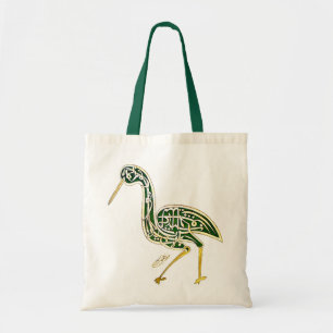 Bolso De Tela Pájaro de la caligrafía (cigüeña)