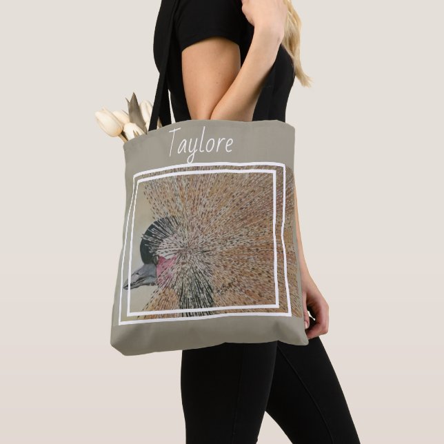 Bolso De Tela Pájaro de la grúa africana (Detalle)