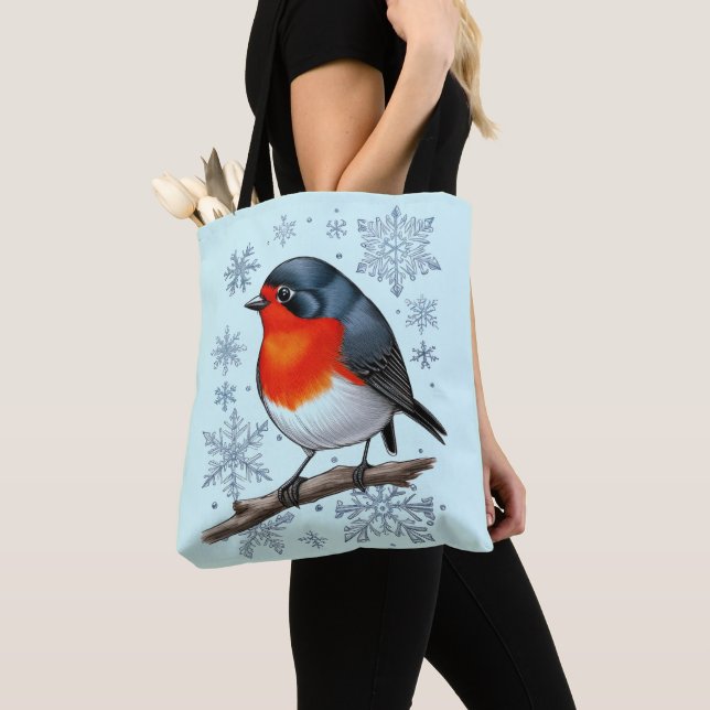 Bolso De Tela Pájaro de Robin Rojo (Detalle)