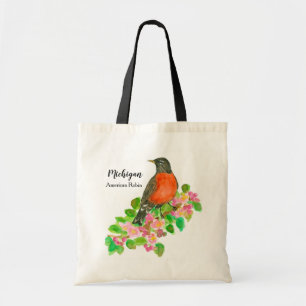 Bolso De Tela Pájaro estatal de Michigan