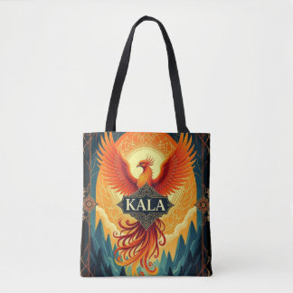 Bolso De Tela Pájaro Fénix Mítico - Fuego KALA