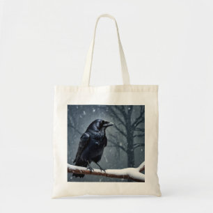 Bolso De Tela Pájaro negro oscuro de raven