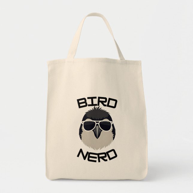 Bolso De Tela Pájaro Nerd (Frente)