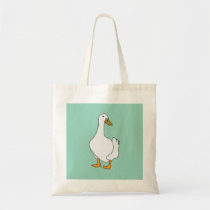 Bolso De Tela Pájaro Pájaro Blanco Pato
