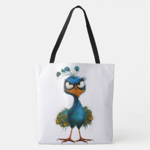 Bolso De Tela Pájaro pavo real extravagante