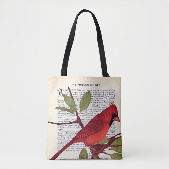 Bolso De Tela Pájaro Rojo Americano (Anverso)