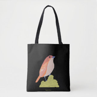 Bolso De Tela Pájaro rosa
