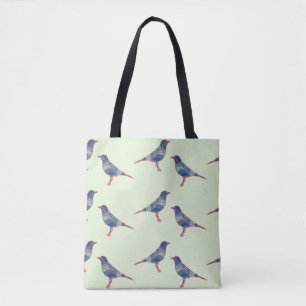 Bolso De Tela Pájaros