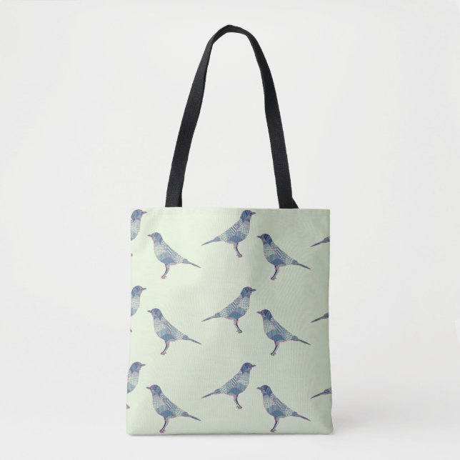Bolso De Tela Pájaros (Anverso)