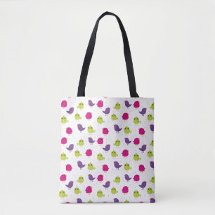 Bolso De Tela Pájaros coloridos