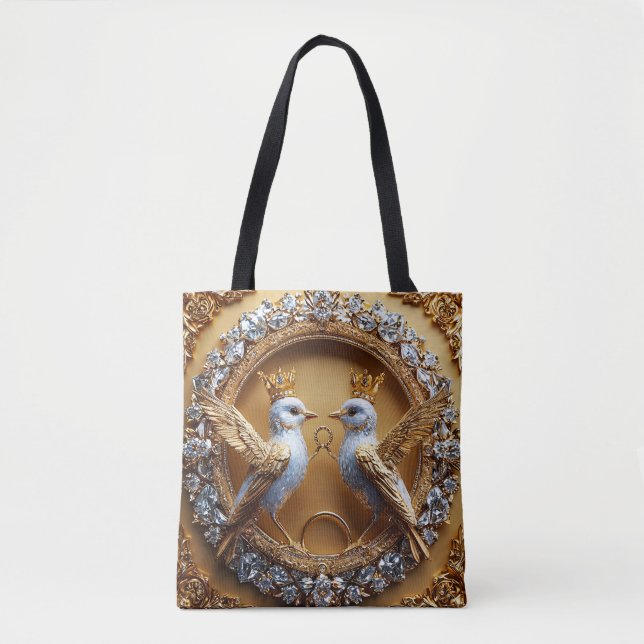 Bolso De Tela Pájaros de Boda (Anverso)
