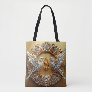 Bolso De Tela Pájaros de Boda