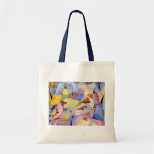 Bolso De Tela Pájaros elegantes caprichosos de la acuarela