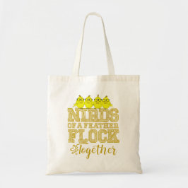 Bolso De Tela Pájaros Nerd Divertidos Pájaros de una Pluma se Re