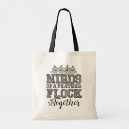 Bolso De Tela Pájaros Nerdy Divertidos Pájaros de una Pluma se R