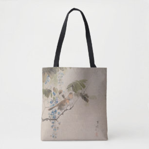 Bolso De Tela Pájaros y Flores de Watanabe Seitei