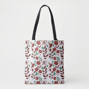 Bolso De Tela Pájaros y mariposas sin soldadura florales