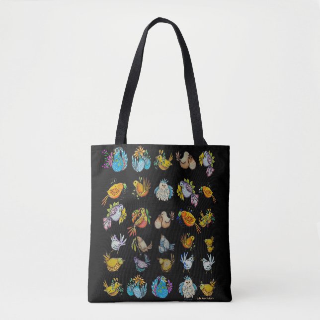 Bolso De Tela Pájaros y pajaritos (Anverso)