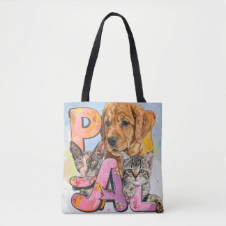 Bolso De Tela Pal Perro y Gatos Más Nombre Personalizado
