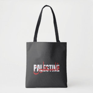 Bolso De Tela Palabra palestina Wordart árabe e inglés Wordart t