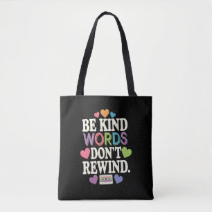 Bolso De Tela Palabras Amables No Rebobinan Divertido