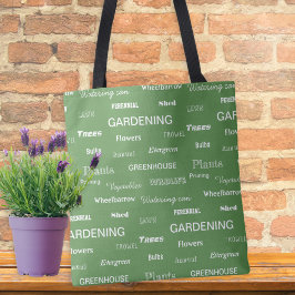 Bolso De Tela Palabras de jardinería para jardineros y amantes d