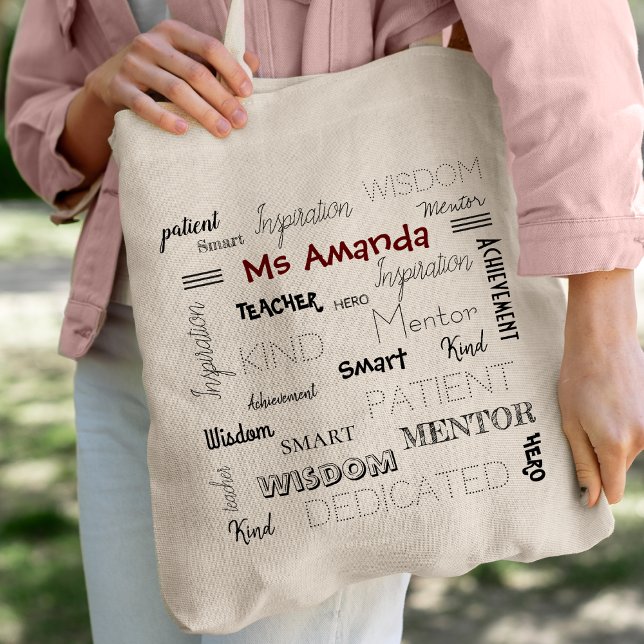 Bolso De Tela Palabras inspiradoras: Apreciación de los docentes (Subido por el creador)