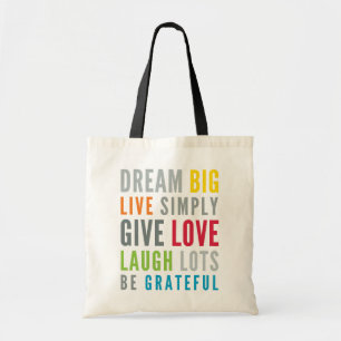 Bolso De Tela PALABRAS MOTIVATIVAS PARA AMAR POR LA tipografía m