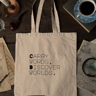 Bolso De Tela Palabras que llevan Descubrir palabras regalo para