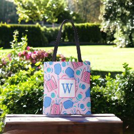 Bolso De Tela Palas y bolas de peletería Pink Preppy Inicial