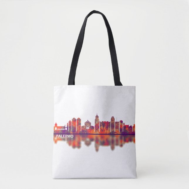 Bolso De Tela Palermo Skyline (Anverso)