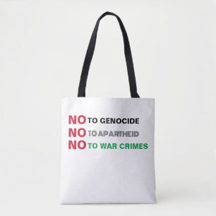 BOLSO DE TELA PALESTINA LIBRE NO AL GENOCIDIO DE LOS CRÍMENES DE