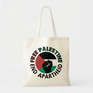 Bolso De Tela Palestina Libre pone fin al apartheid bandera pale