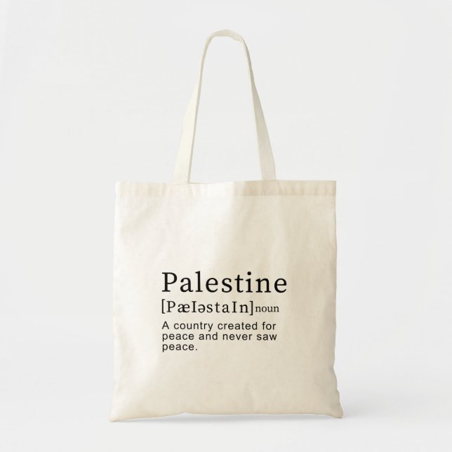 Bolso De Tela Palestina Significado diseño Palestina Definición  (Frente)