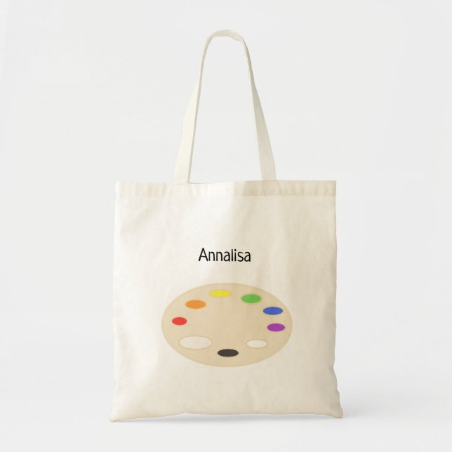 Bolso De Tela Paleta de pintura de artista personalizada (Frente)