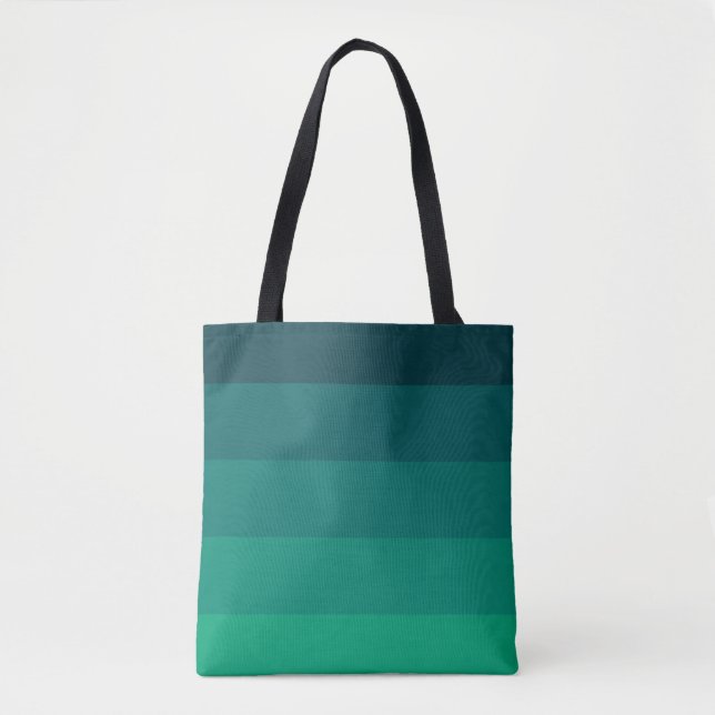 Bolso De Tela Paleta de rayas verdes (Anverso)