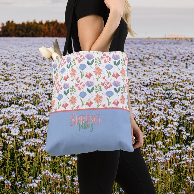 Bolso De Tela Paleta dulce Primavera Vibes Flores pequeñas (Subido por el creador)