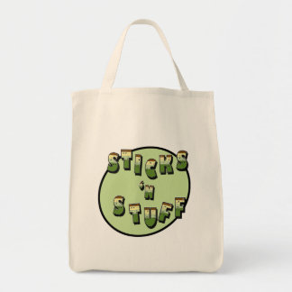 Bolso De Tela Palillos y tote de la materia