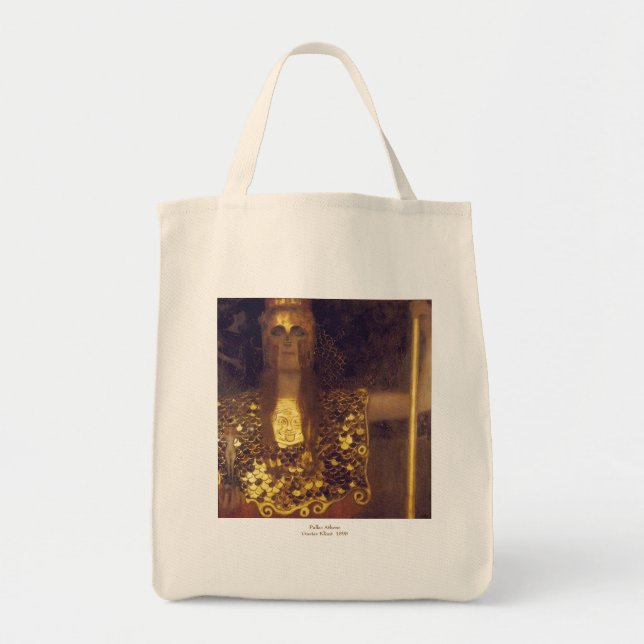 Bolso De Tela Pallas Athena por Gustav Klimt (Frente)