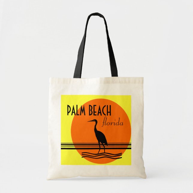 Bolso De Tela Palm Beach, recuerdo de la Florida-Playa (Frente)