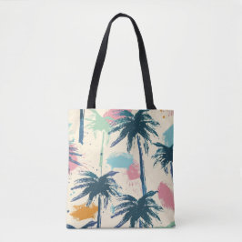Bolso De Tela Palm Details Beach Bag