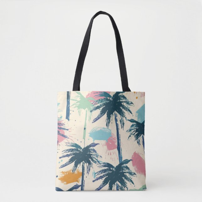 Bolso De Tela Palm Details Beach Bag (Anverso)