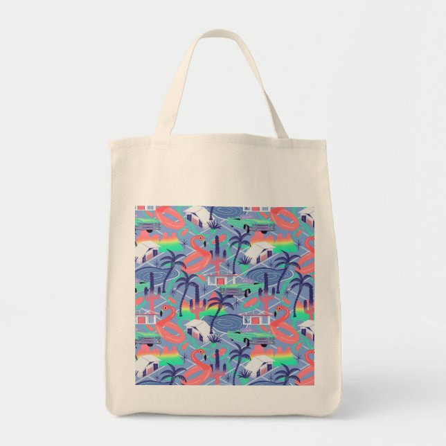 Bolso De Tela Palm Springs blus (Frente)