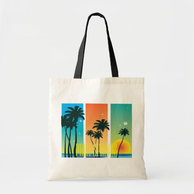 Bolso De Tela Palm Springs California Palm Trees Budget Tote (Frente)