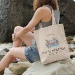 Bolso De Tela Palm Springs | Fiesta de soltera monogramo<br><div class="desc">Gracias a tus mejores chicas por estar de pie a tu lado con estas únicas bolsas de té. ¡Las bolsas perfectas para tu fiesta de fin de semana en el desierto! Nuestras bolsas de tote son la manera perfecta para que su equipo reciba toda la atención por donde usted y...</div>