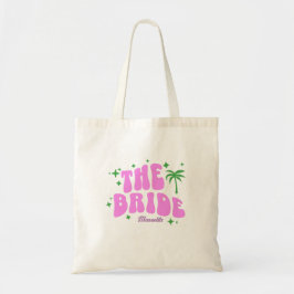 Bolso De Tela palm springs retro pink bride bachelorette party