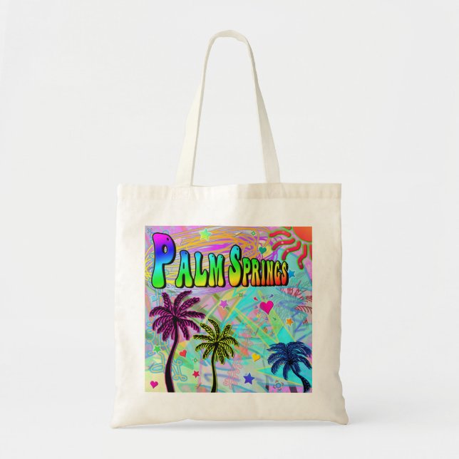 Bolso De Tela Palm Springs Vivid Romance Tote Bag (Frente)